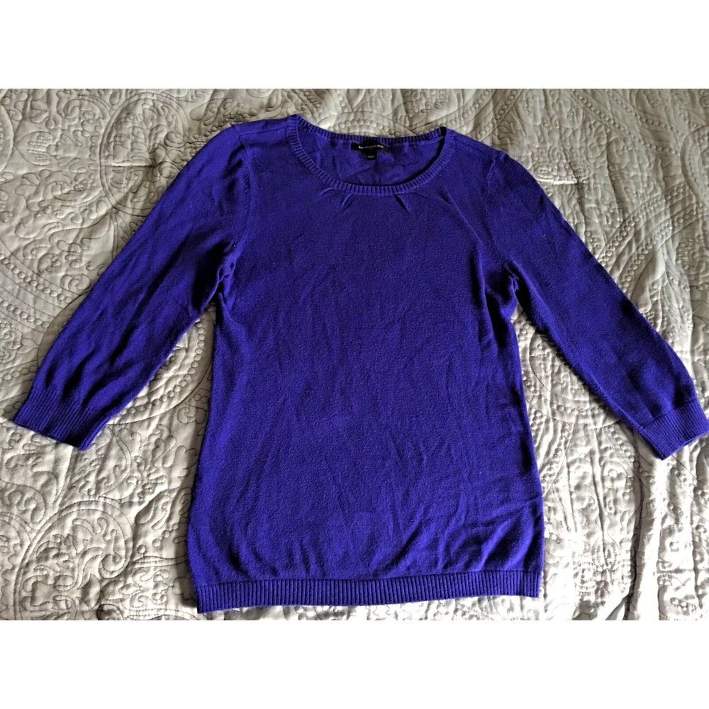 BANANA REPUBLIC Womens Blue Purple COTTON BLEND SWEATER - Size Small